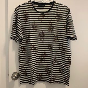 Kooples Stripe Flower tee